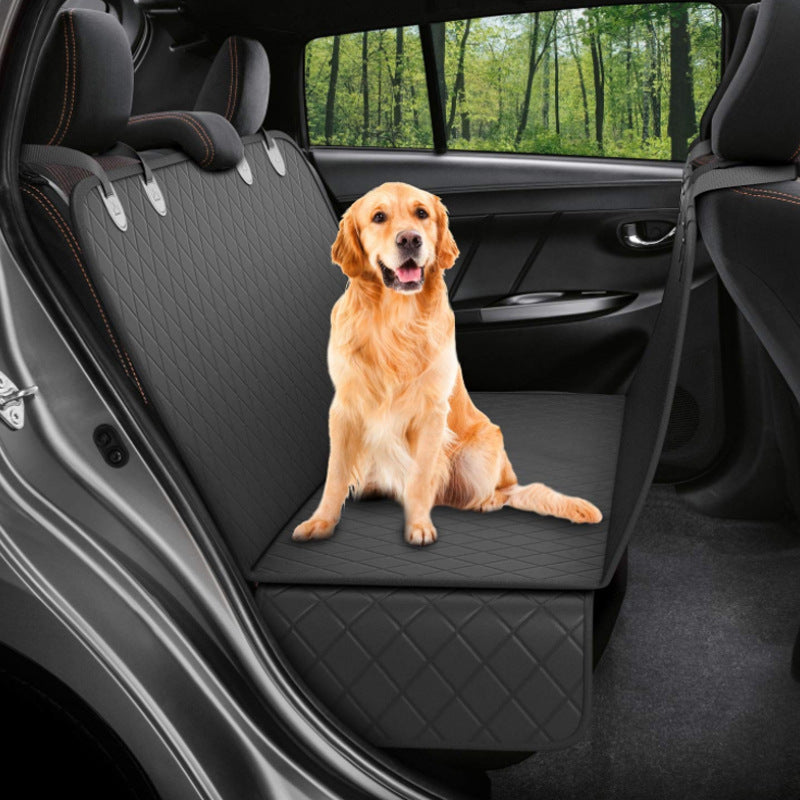 Dog Car Seat Cover Hammock with Mesh & Zipper
