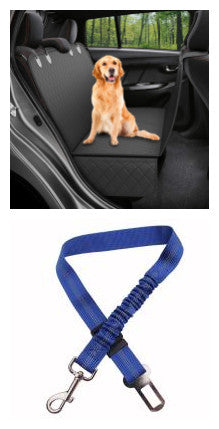 Dog Car Seat Cover Hammock with Mesh & Zipper