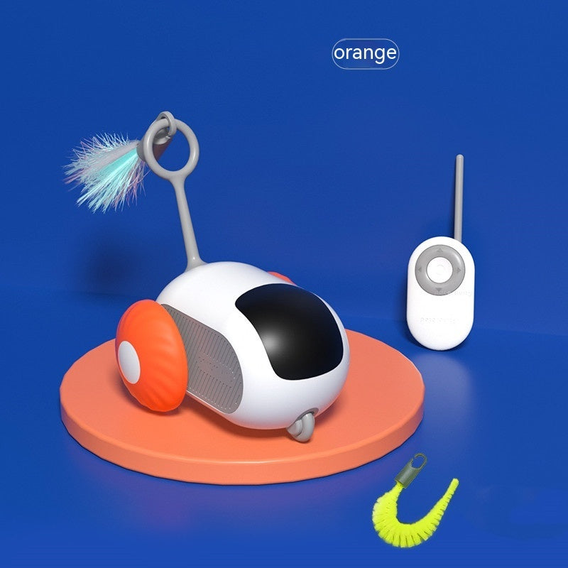 Remote Control Self-Moving Cat Toy Car – USB Rechargeable Interactive Pet Toy
