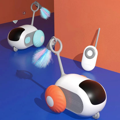 Remote Control Self-Moving Cat Toy Car – USB Rechargeable Interactive Pet Toy