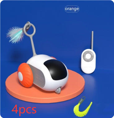 Remote Control Self-Moving Cat Toy Car – USB Rechargeable Interactive Pet Toy