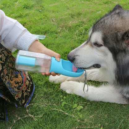 Portable 3-in-1 Pet Water Bottle with Food Feeder & Poop Dispenser, Leak-Proof