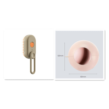 3-in-1 Electric Pet Steam Brush – Groom, Spray & Massage