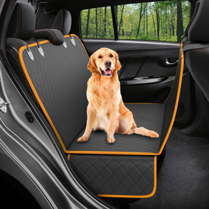 Dog Car Seat Cover Hammock with Mesh & Zipper