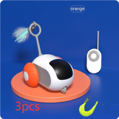 Remote Control Self-Moving Cat Toy Car – USB Rechargeable Interactive Pet Toy