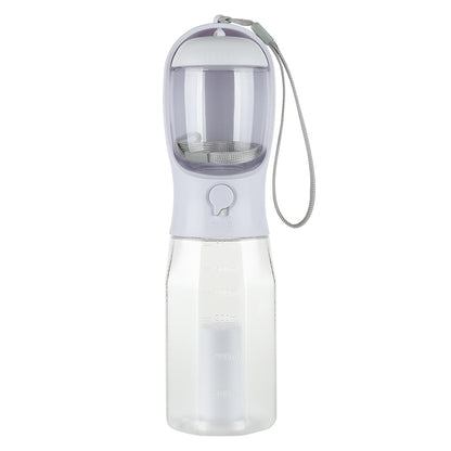 Portable 3-in-1 Pet Water Bottle with Food Feeder & Poop Dispenser, Leak-Proof