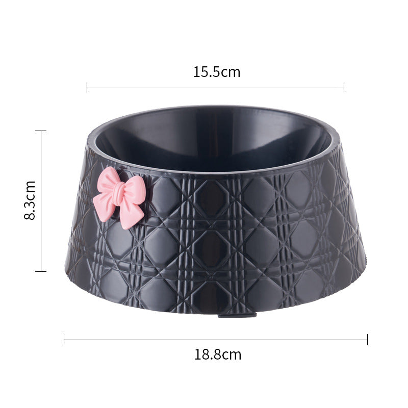 Princess Pet Feeding Bowl – Bowknot Diamond Design