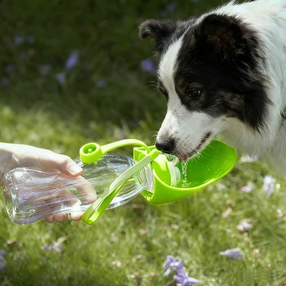 Superdesign Large Capacity Foldable Dog Water Bottle - Portable Design, Leak-Proof and Durable Material, Ergonomic Handle and Strap, 20 Ounces Suitable for Camping, Hiking, Outdoor Adventures, Pet Hydration Equipment, Stylish