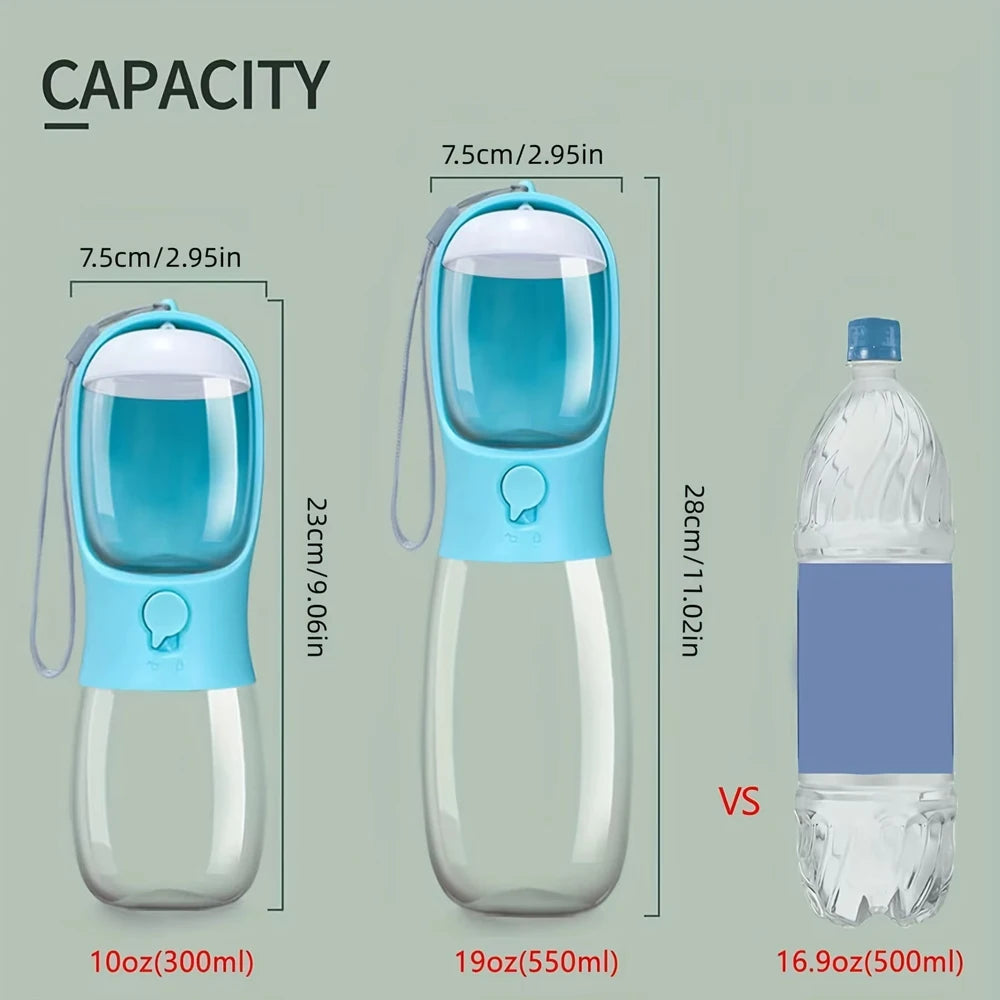 Portable Pet Water Bottle for Dogs Cats with Food Container Outdoor Water Dispenser Leak Proof Dog Cat Water Bottle