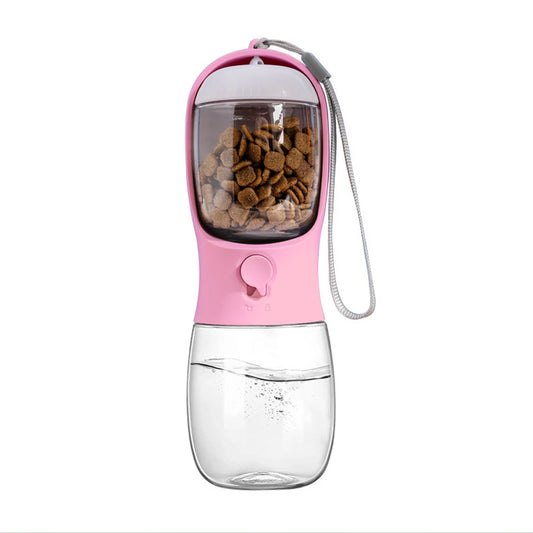 Portable Pet Water Bottle for Dogs Cats with Food Container Outdoor Water Dispenser Leak Proof Dog Cat Water Bottle
