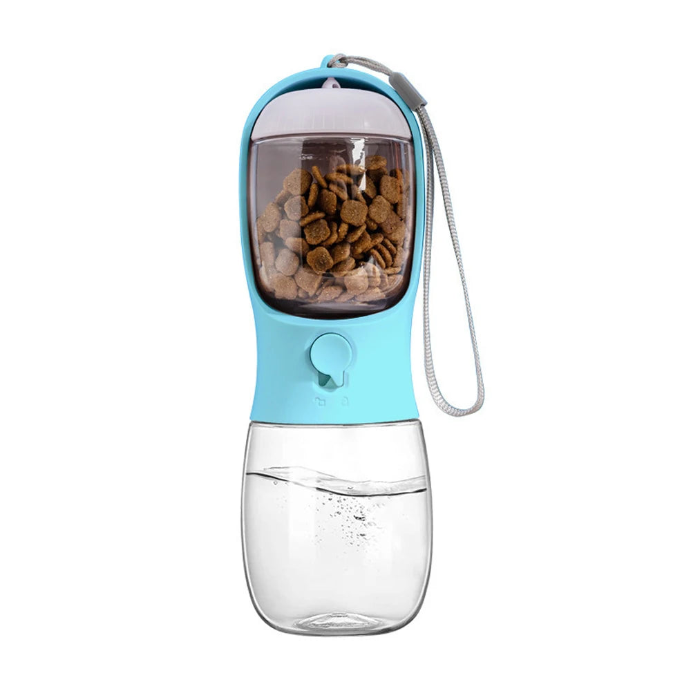 Portable Pet Water Bottle for Dogs Cats with Food Container Outdoor Water Dispenser Leak Proof Dog Cat Water Bottle