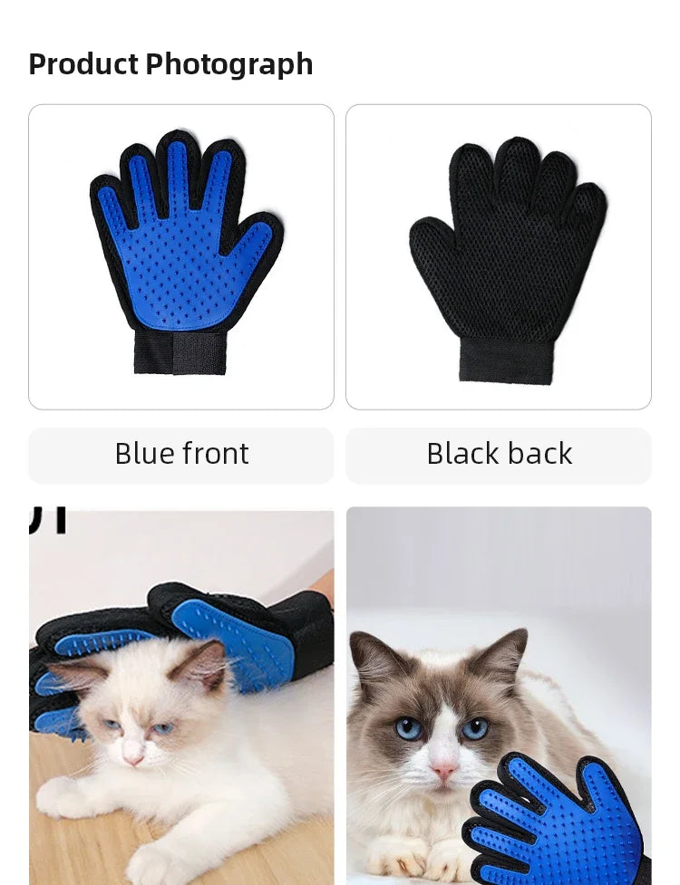 Pet Hair Removal Gloves Comb for Dog Grooming Cats and Dog Massage Bathing Cleaning and Beauty Products Gloves to Bathe Dog Home