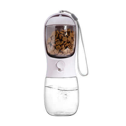 Portable Pet Water Bottle for Dogs Cats with Food Container Outdoor Water Dispenser Leak Proof Dog Cat Water Bottle