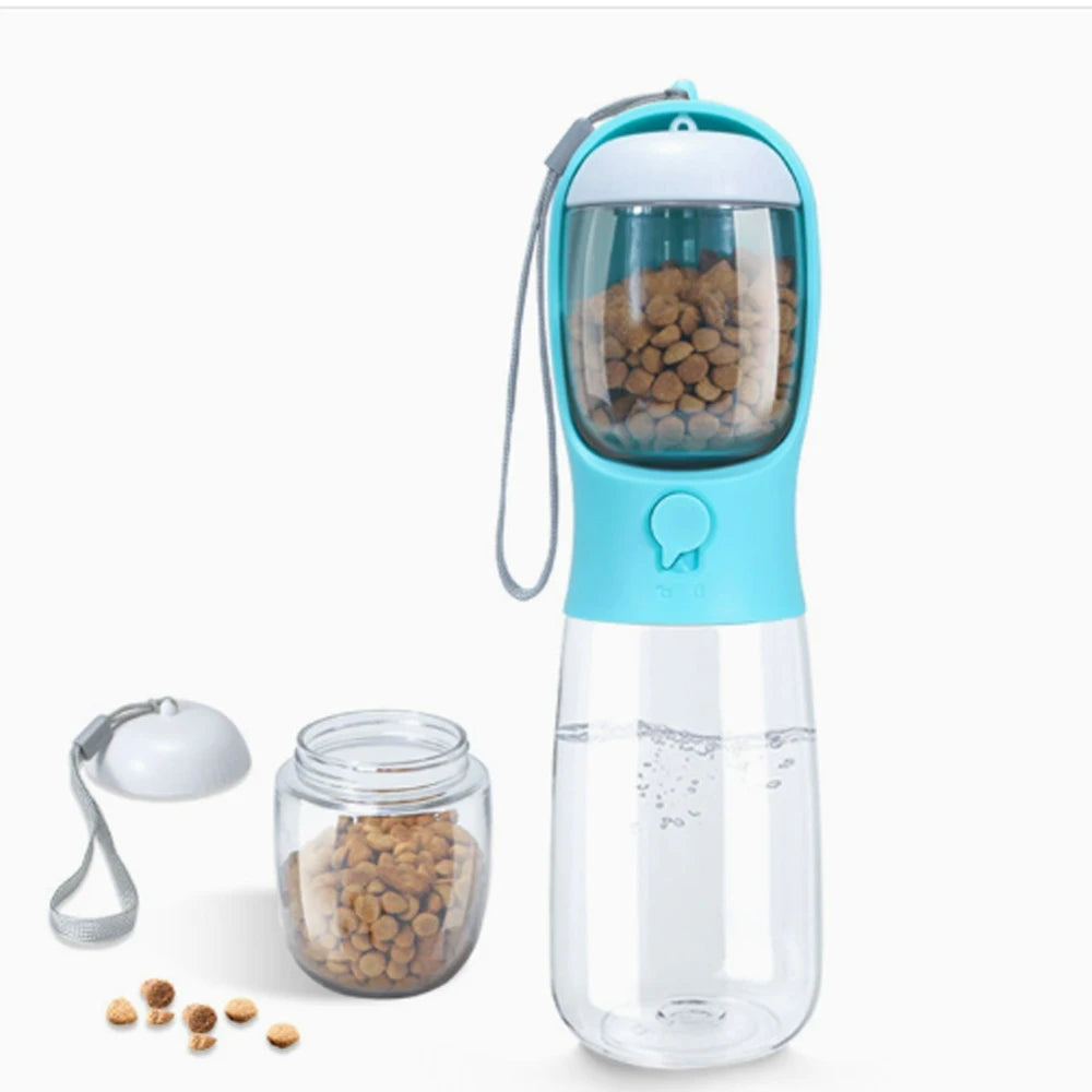 Portable Pet Water Bottle for Dogs Cats with Food Container Outdoor Water Dispenser Leak Proof Dog Cat Water Bottle