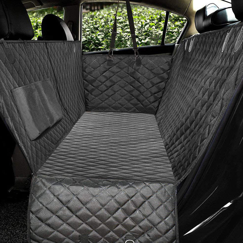 Dog Car Seat Cover Hammock with Mesh & Zipper