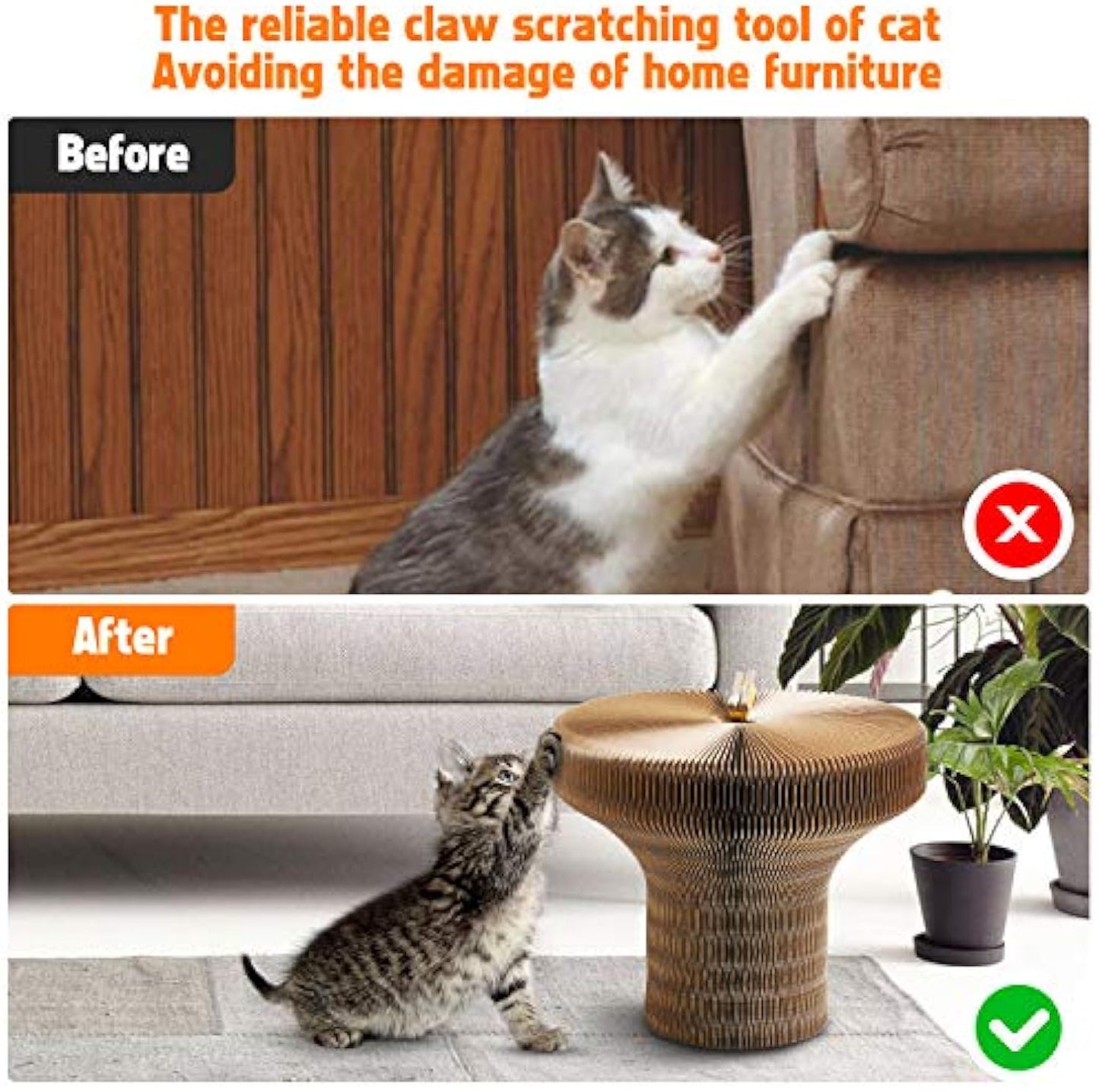 Round Cat Scratcher Lounge Bed