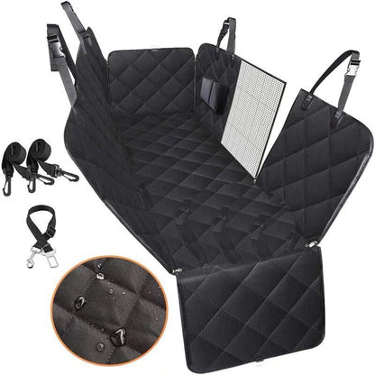 Dog Car Seat Cover Hammock with Mesh & Zipper