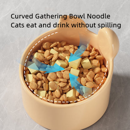 Household Pet Ceramic Bowl Large Caliber Dog Food Supplies Kitten Eating Tableware Set Cat Accessories Dog Bowls