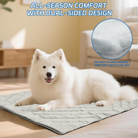 Pet Cooling Mat Portable Machine Washable Cooling Blanket