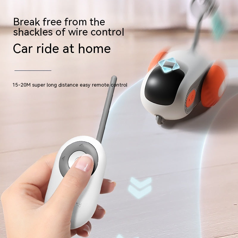 Remote Control Self-Moving Cat Toy Car – USB Rechargeable Interactive Pet Toy