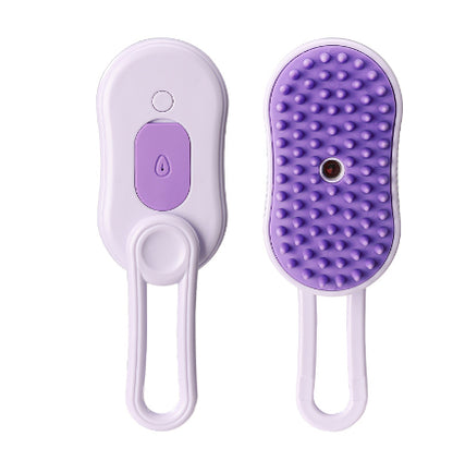 3-in-1 Electric Pet Steam Brush – Groom, Spray & Massage